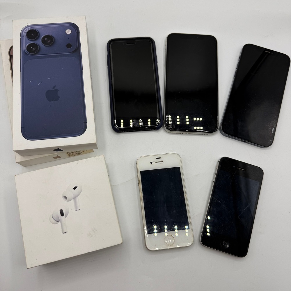 Apple iPhone Lot For Parts Repair 12 Pro XR 4S Mixed Bundle Cracked Screen